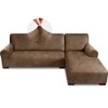 Pfrstuv Sectional Couch Covers, Leather Look Sofa Cover L Shape