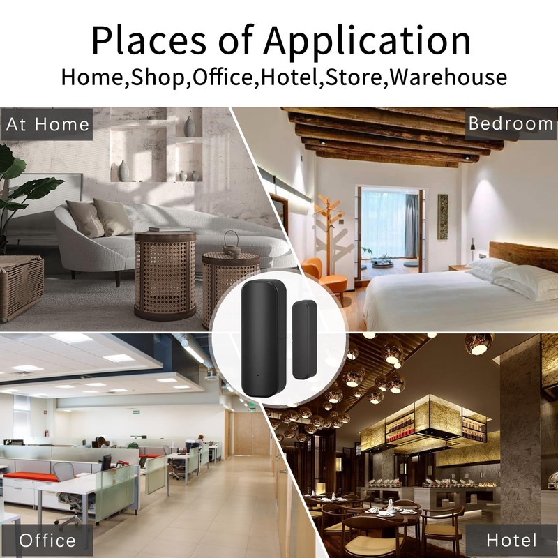 WiFi Door and Window Sensor for Home Security, 1 Pack,