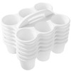 6 Pack Classroom Caddy Storage Basket with Handle, Plastic Drink