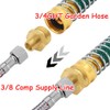Uenede Water Line Adapter, 3/4" GHT Male to 3/8" Compression