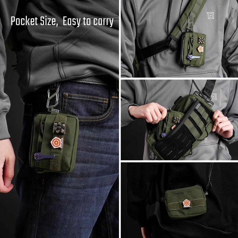 TACTICAL GEEK Storage A3 EDC Pouch Molle Bag Pocket Organiser