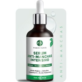 PUREZA NATUR Suero Facial aclarante intensivo para paño en cara y cuerpo  Acido Hialuronico facial  Vitamina C  Serum que Humecta y aclara la piel... 