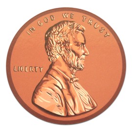 Novel Merk American Penny Coin – Dollar Currency Circle Teacher Decorations Small Refrigerator Magnet Set Miniature Design (12 Penny)