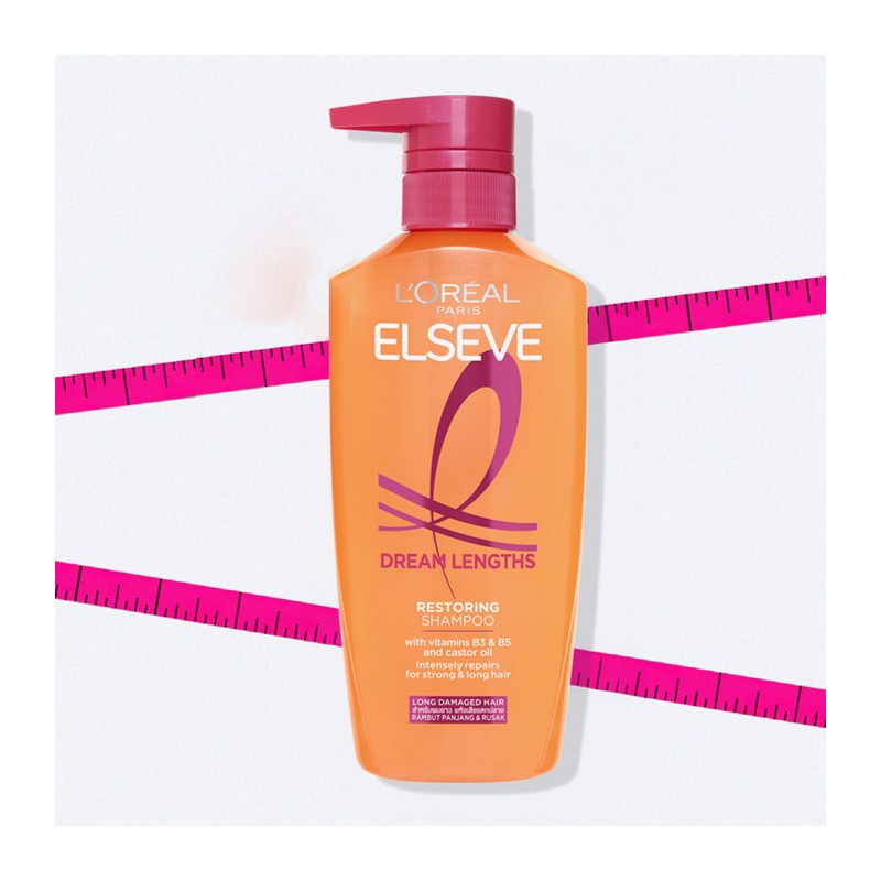 L'Oreal Paris Elvive Dream Lengths Shampoo Fruity Floral Scent, 400ml,