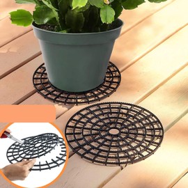 6 PCS Heavy Duty Plant Risers for Pots - Outdoor & Indoor, Size Adjustable, 11.75" Diameter, Supports 101kg - Protect Deck & Patio Floor