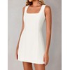 ZESICA Women's 2025 Summer Sleeveless Tank Mini Dresses Square Neck