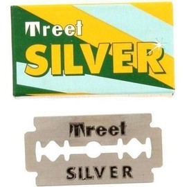 Treet Silver Double Edge Razor Blades, 100 Pack