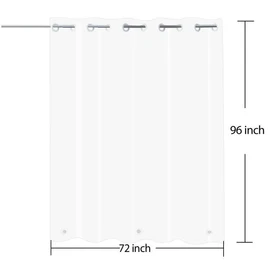 YISURE No Hook Extra Long Shower Curtain Liner 96 Inches, Frosted Hookless PEVA Plastic Waterproof Heavy Duty Bathroom Curtain Hook Free Shower Liner 72x96 Inches