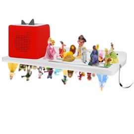 LAOJU Tonie Shelf Storage Shelf for Toniebox and Tonie Figures Wall Mounted Magnetic Wooden Shelves for Tonie Figures