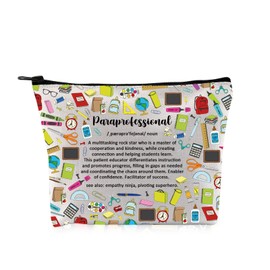 PYOUL Teacher Aide Gift Paraprofessional Definition Makeup Bag Teacher Appreciation Cosmetic Bag Education Gift (Paraprofessional Definit B)