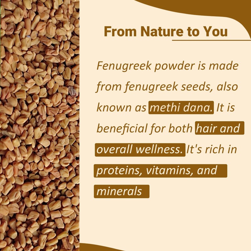 Mi Nature Fenugreek Powder - 100% Natural Trigonella Foenum Seeds