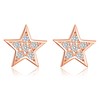 Kamise Hypoallergenic Star Zirconia Stud Earrings, Sterling Silver Stud Earrings