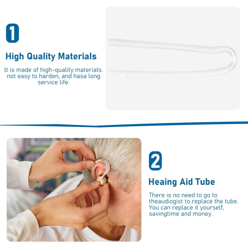 10pcs Hearing Aid Tubes, Lightweight Hearing Aid Tubes NHS, Transmitting