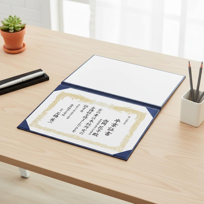 GraduationMall Appreciation Diploma and Award File, Bi-Fold Paper, A4 Size,