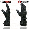 Milwaukee Leather SH717 Men's Black Leather Racing Gauntlet Gloves w/Knuckle