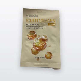 The Saem 10+10 Bio Solution Radiance Multi Vitamin Mask Sheet 20g 726286 / 더샘 10+10 바이오 솔루션 광채 멀티 비타민 마스크 시트 20g 726286