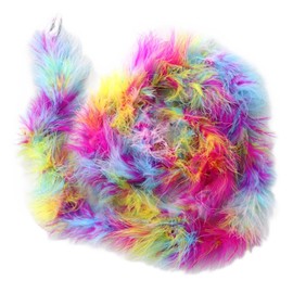 Wisafory Feather Boa 2 m Fluffy Feather Garland Feather Scarf Feather Boa for Crafts Sewing Feather Boa Costume Accessories for Wedding Carnival Theme Party Christmas Party Decoration Colourful