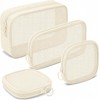 Set de 4 Bolsas de Maquillaje de Malla para Viaje,
