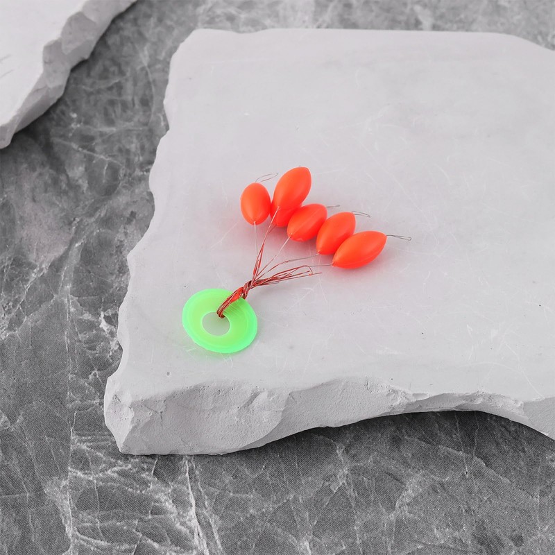 YINETTECH 60PCS Floatings Pop Up Rig Beads Red 15x7mm Compatible