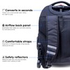 J World New York Sunrise Rolling Backpack, Black, One Size