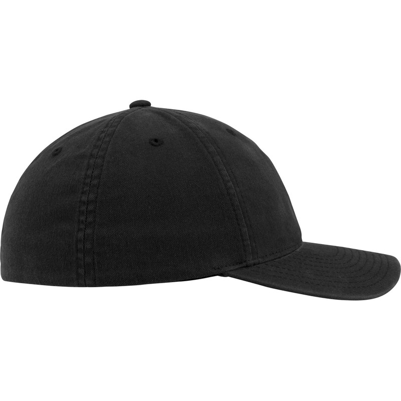 Flexfit Garment Washed Cotton Dad Hat, Black, S/M