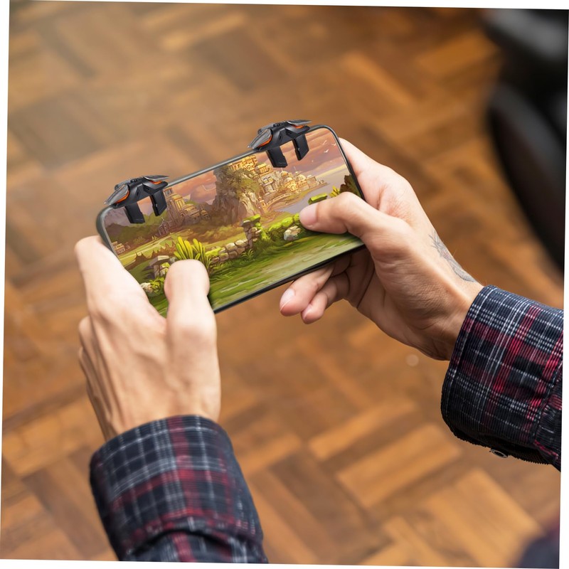 TEHAUX 1 Set Mobile Game Controller with Charging Cable Finger