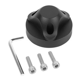 Voodonala - Base de antena negra de aleaci de aluminio con textura de metal, resistente al agua, compatible with Jeep Wrangler JK JL JT 4XE 2007-2021