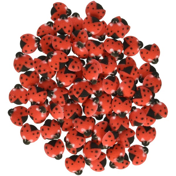 Lucks Dec-Ons Decorations Molded Sugar/Cup-Cake Topper, Ladybugs, 3/4 Inch, 176 Count