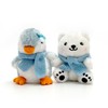 Plushland Magnetic Arctic Trio Keychain - Polar Bear, Penguin &