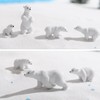 FOLANDO Polar Bear Figure Set, 6 Pcs Mini Polar bear