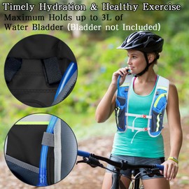 Running Backpacks, Lightweight Hydration Vest Daypack with Adjust Chest Straps Compatible with 3L Water Bladder, Breathable Reflective Insulation Pack for Women Men Hiking Cycling