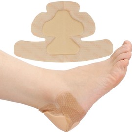 Heel Silicone Foam Dressing Heel Ulcer Protector for Pressure Sores Wound Care Waterproof Bandages with Gentle Silicone Adhesive Border 5"x 8" (Pack of 4)