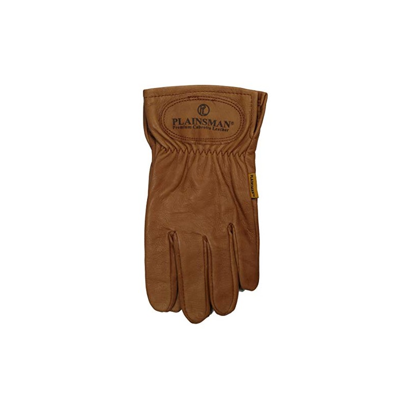 Plainsman Genuine Goatskin Cabretta Brown Leather Gloves (S-XL) 1 Pair