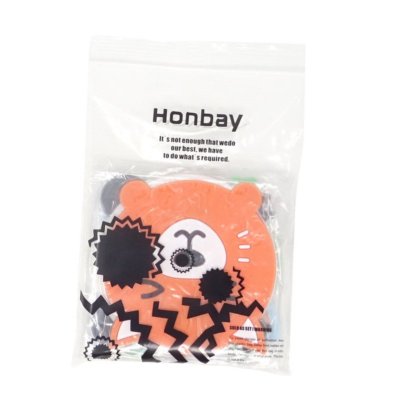 Honbay 5PCS Cute Colorful Animal Silicone Rubber Coasters Cup Mats