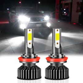 LED Fog Light Bulbs For Toyota Highlander 2011-2022, H8/H11 LED Fog Light Bulbs, 12V 120W 6000K Cool White, 500% Brighter, Plug and Play, IP68 Waterproof, Pack of 2
