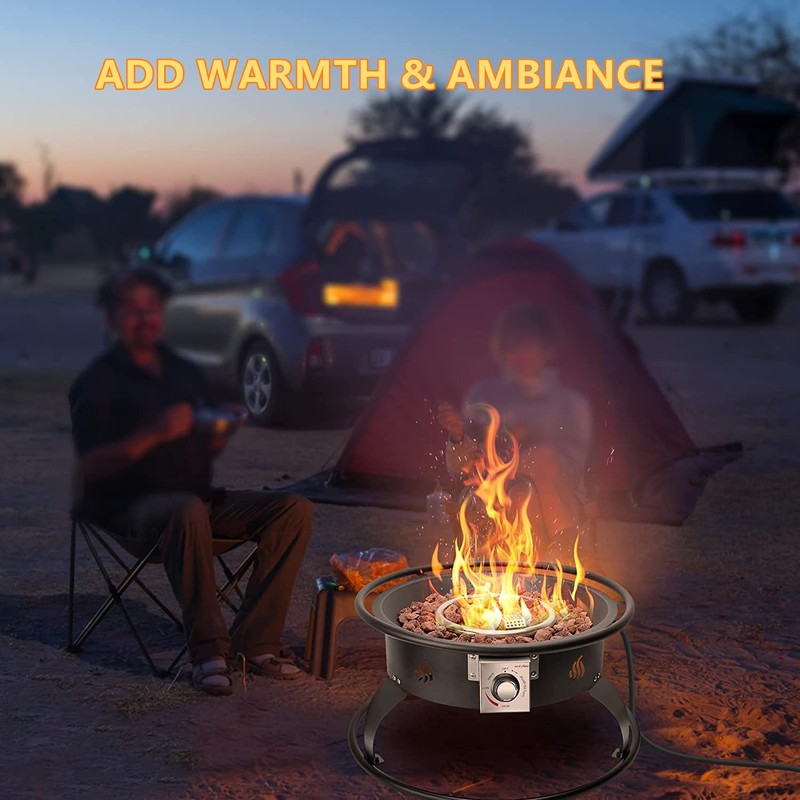 ONLYFIRE OUTDOOR LIVING Propane Gas Fire Pit 22¡±, Portable Smokeless
