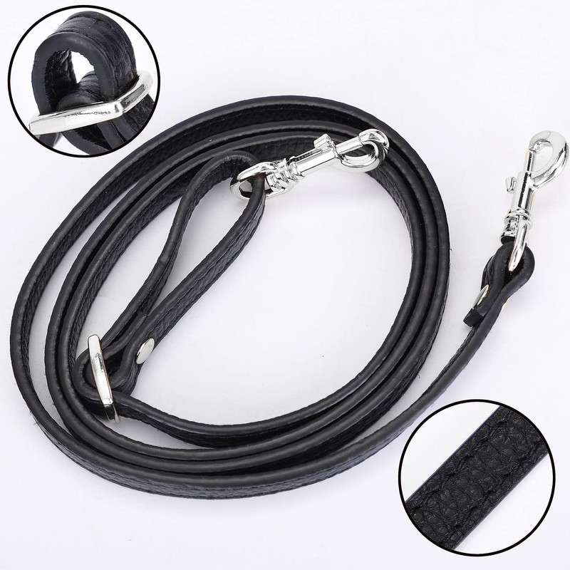 VanEnjoy Adjustable Genuine Leather Crossbody Straps Replacement - Width 1/2“,