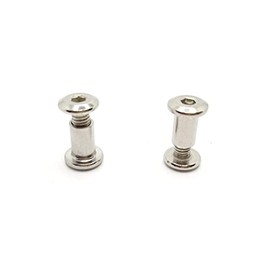 Screw Post Fit for 5/16 inch(8mm) Hole Dia, Male M6x16mm Female 12mm Hex Drive Binding Bolts for Leather Wood Furniture, Stainless Steel Silver 5 Sets