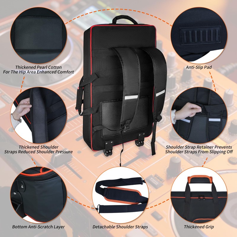 DJ Controller Case with Wheels for DDJ FLX10 / 1000