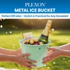 PLEXON Galvanized Metal Ice Bucket for Parties Coctail Bar Restaurant