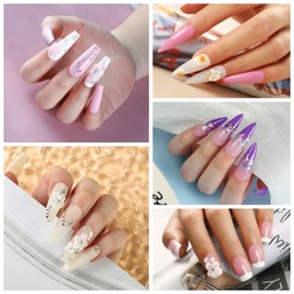 Acrylic Nail Kit for Beginners with Everything Professional 3pc Acrylics Powder 6pcs Gel Nail Polish 18pcs Glitter Decoration Powder Nails Kit Acrylic Set with Tips Nail Light Drill Christmas Gifts