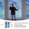 LEMON CLOUD Stained Glass Window Film,3D Decorative Window Privacy Film