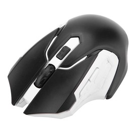 Gaming Mouse, Rechargeable Slim Silent Mouse, 2.4G Computer Mouse with USB Receiver, 1200DPI, Optical Mouse for PC, Laptop, Computer and Desktop, Battery Time (Black)