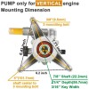 YAMATIC Pressure Washer Pump 7/8" Shaft Vertical Replaced Pump 3000