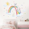 decalmile Wall Sticker Rainbow Clouds Elephant Koala Rabbit Star Wall