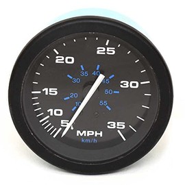 Veethree Boat Speedometer Gauge 61271 | 3 1/4 Inch Black