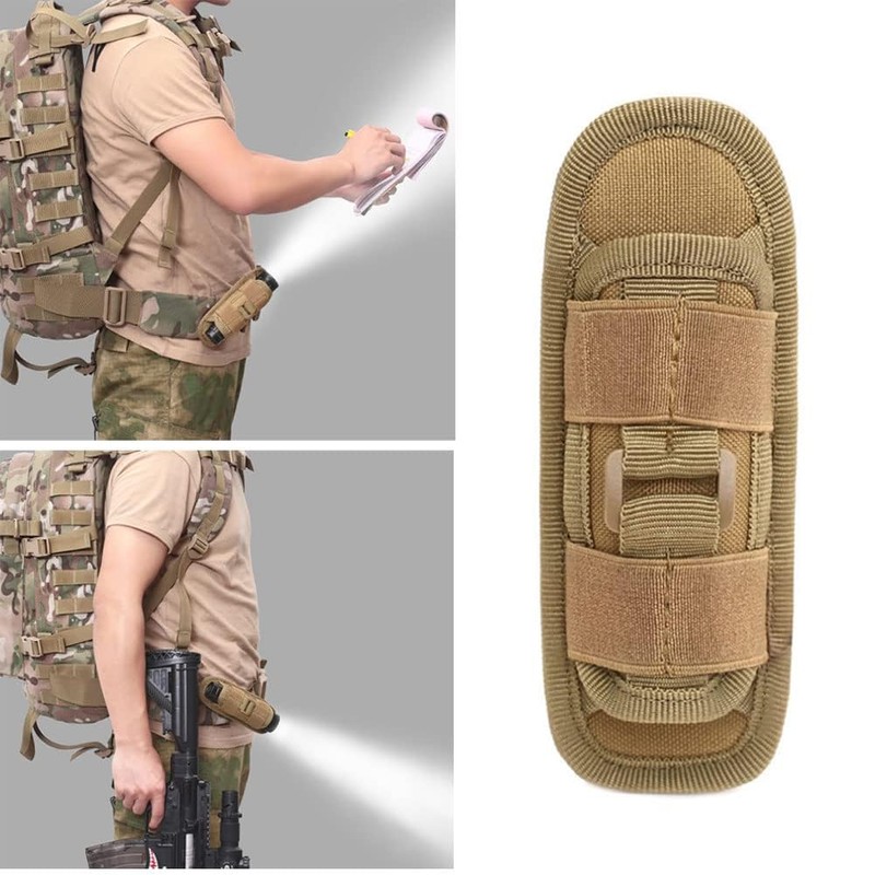 LINXGR Flashlight Holster with 360° Rotating Clip Tactical Flashlight Holder