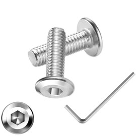 Socell M8x30mm Hex Socket Head Cap Screws Furniture Screws Bolts,20pcs M8x1.25 Bolts,304 Stainless Steel 18-8, Crib Screw,Binding Screw,Furniture Bolt,Hex Spanner Included