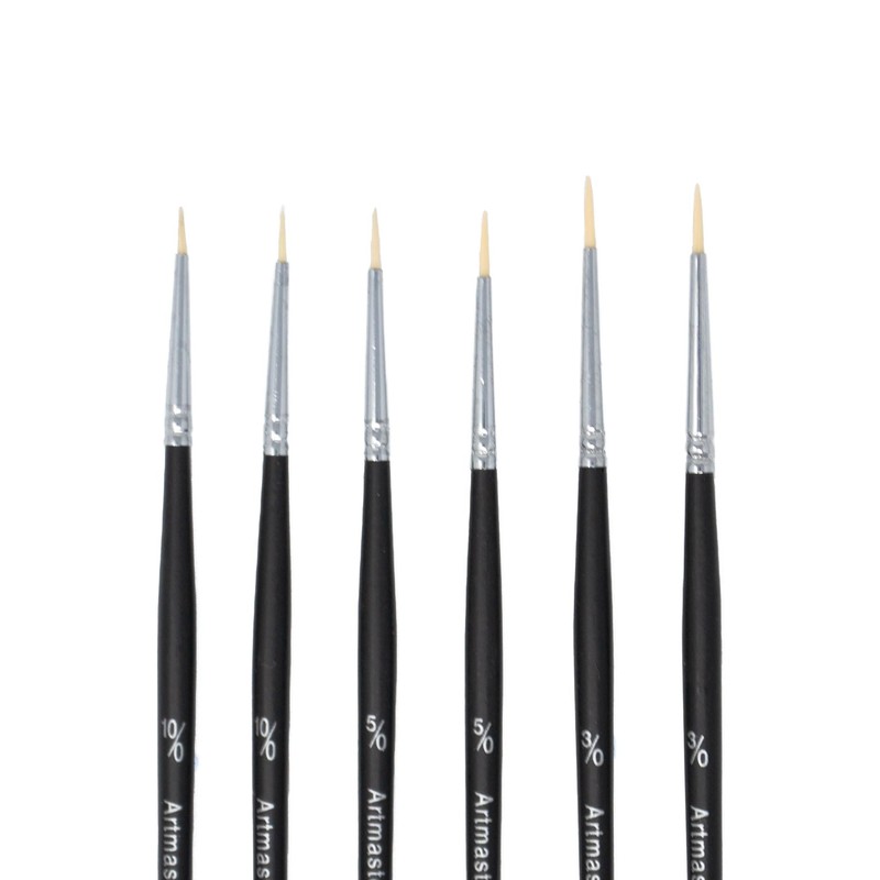 Artmaster Oil Fine Detail Paint Brush Set of 6