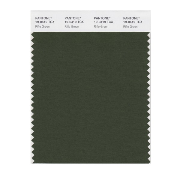 PANTONE Smart 19-0419X Color Swatch Card, Rifle Green